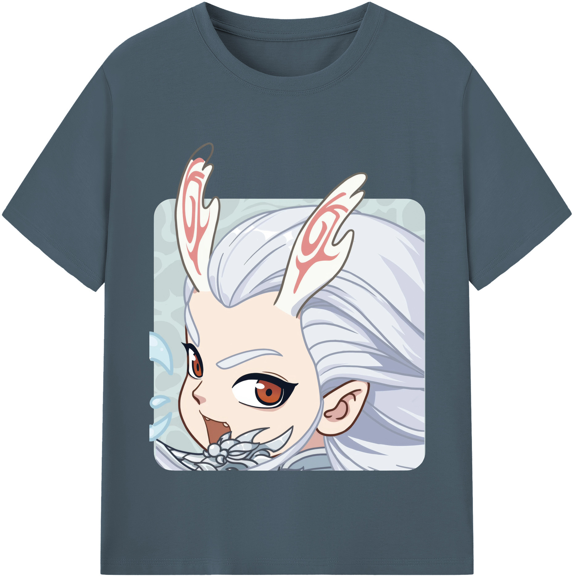 （画像用） Ne Zha 2 ナタ 魔童の大暴れ 綿100％半袖Tシャツ（フロントプリント）